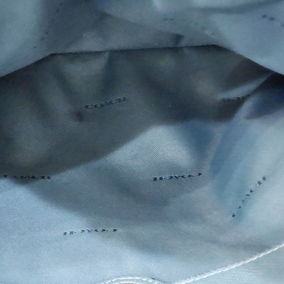 COACH Crossgrain Large Bailey Blue Carryall Shoulder Bag Women's OS - Picture 11 of 14